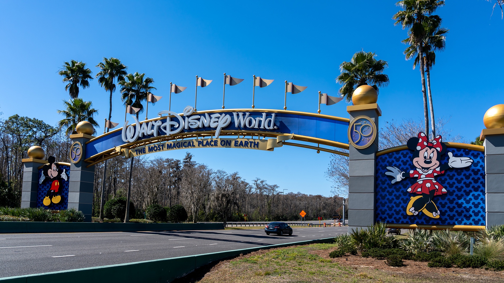 Walt Disney World resort entrance in Florida