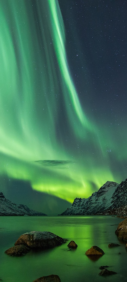 Northern lights in the sky