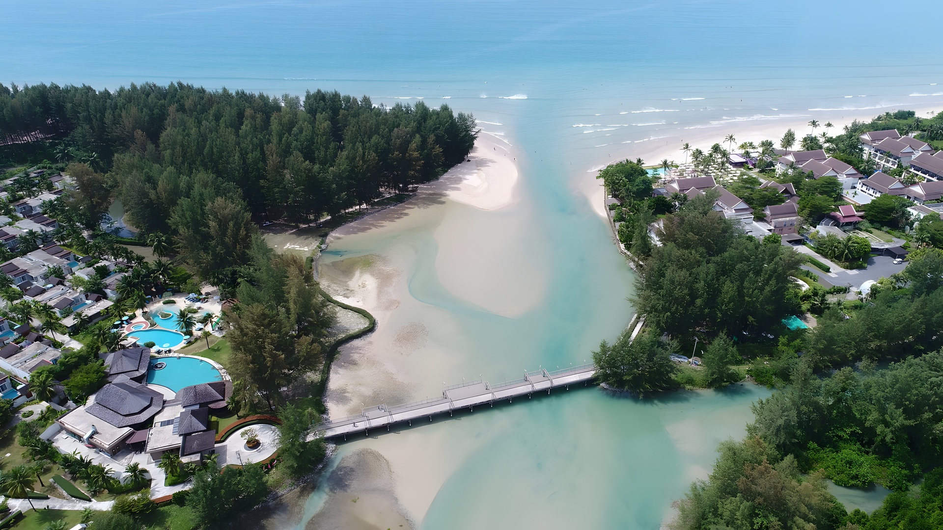 Apsara Beachfront Resort and Villa aerial view