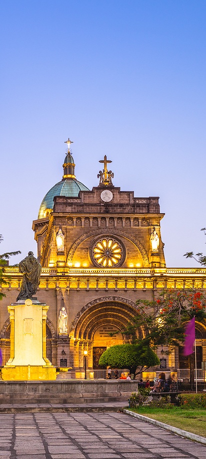 The Manila cathedral in Philippines