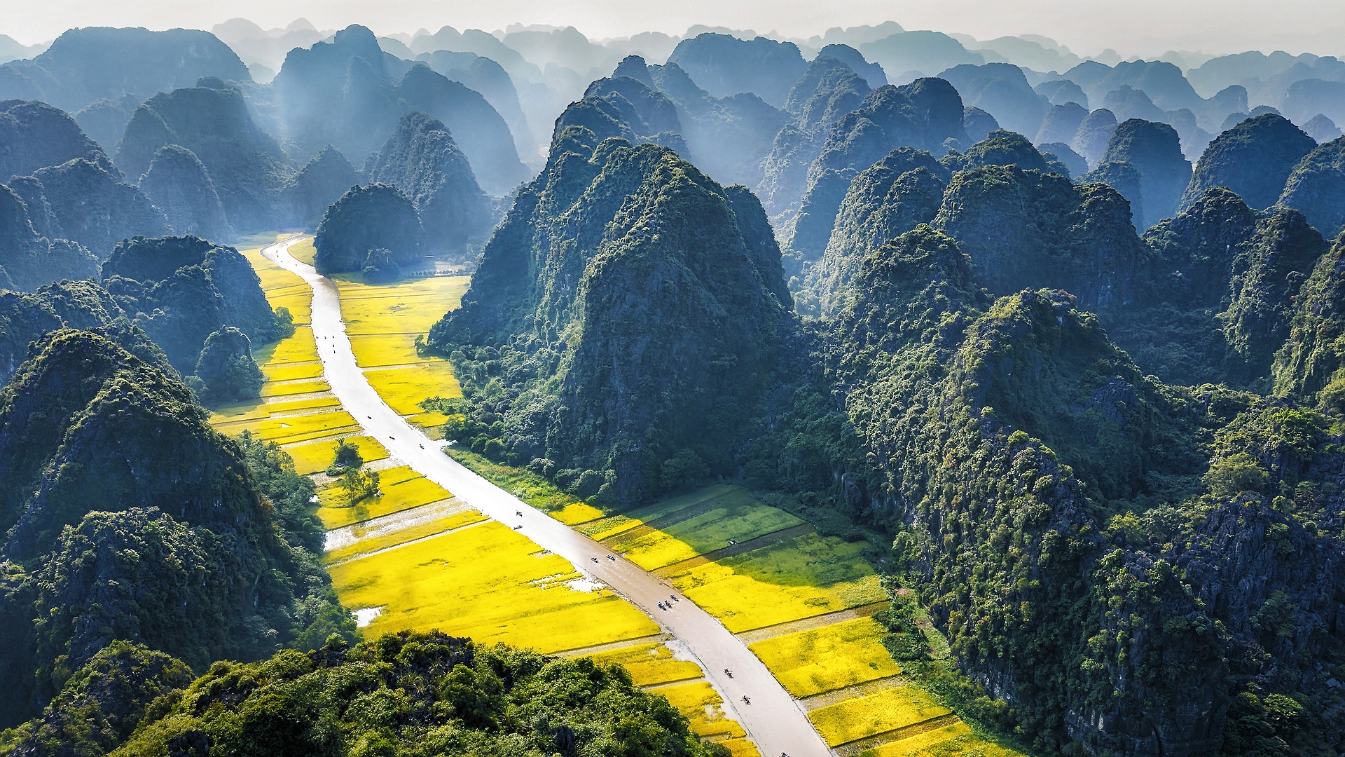 landscape of Tam Coc-Bich Dong in the Ninh Binh