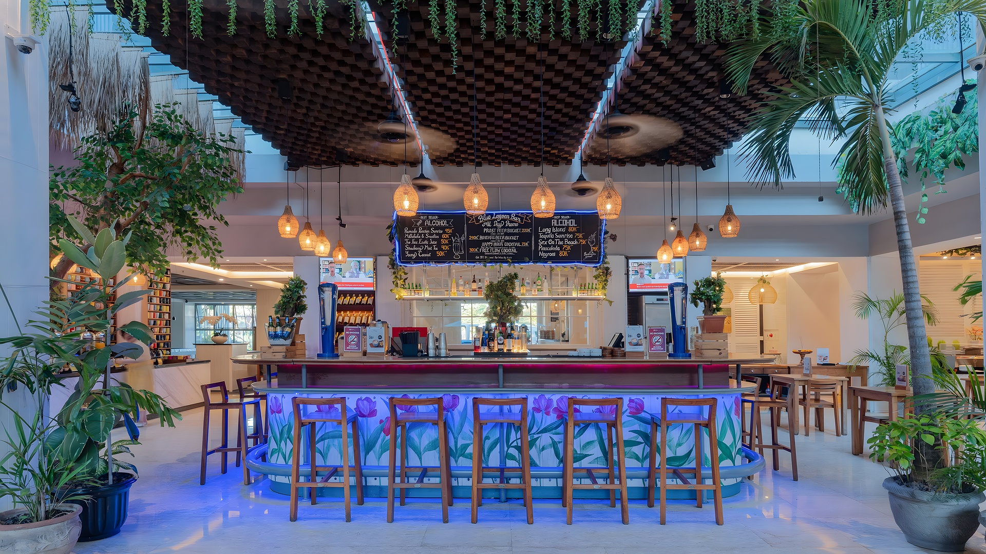 The Lagoon Bar, an on-site bar located at the Ramada Encore by Wyndham Bali Seminyak hotel. 