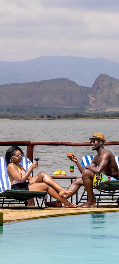 the Sentrim Elementaita Resort located along the shores of Lake Elementaita in Kenya
