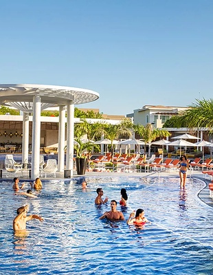 pool area of Moon Palace The Grand in Cancún, Mexico