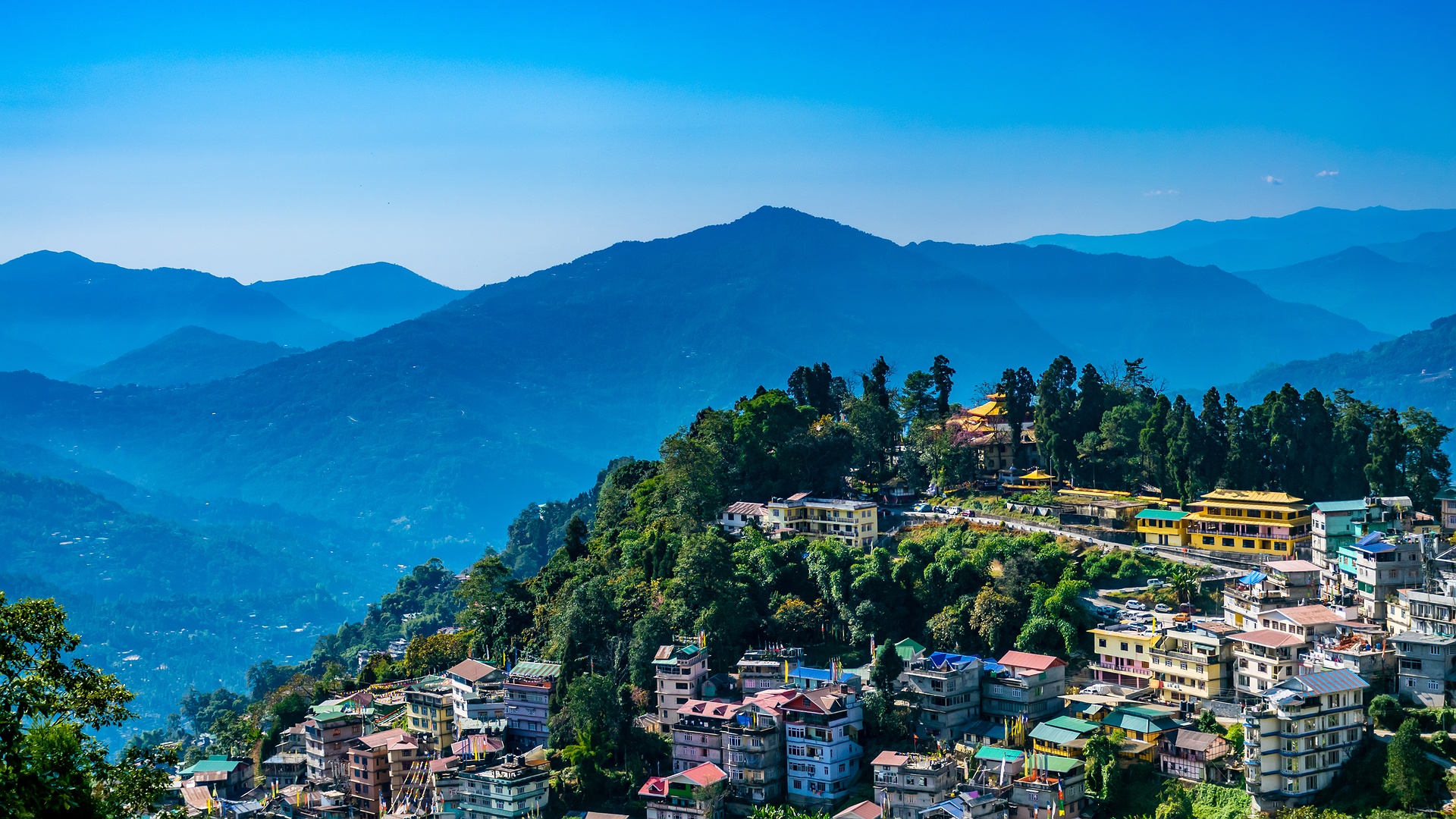 Gangtok a hill station in Sikkim, India