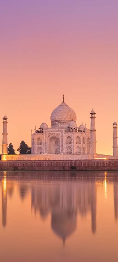 the Taj Mahal in Agra, India
