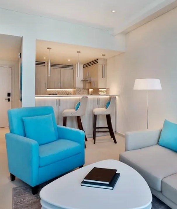Premium One Bedroom Sea View Apartment with Balcony interior view