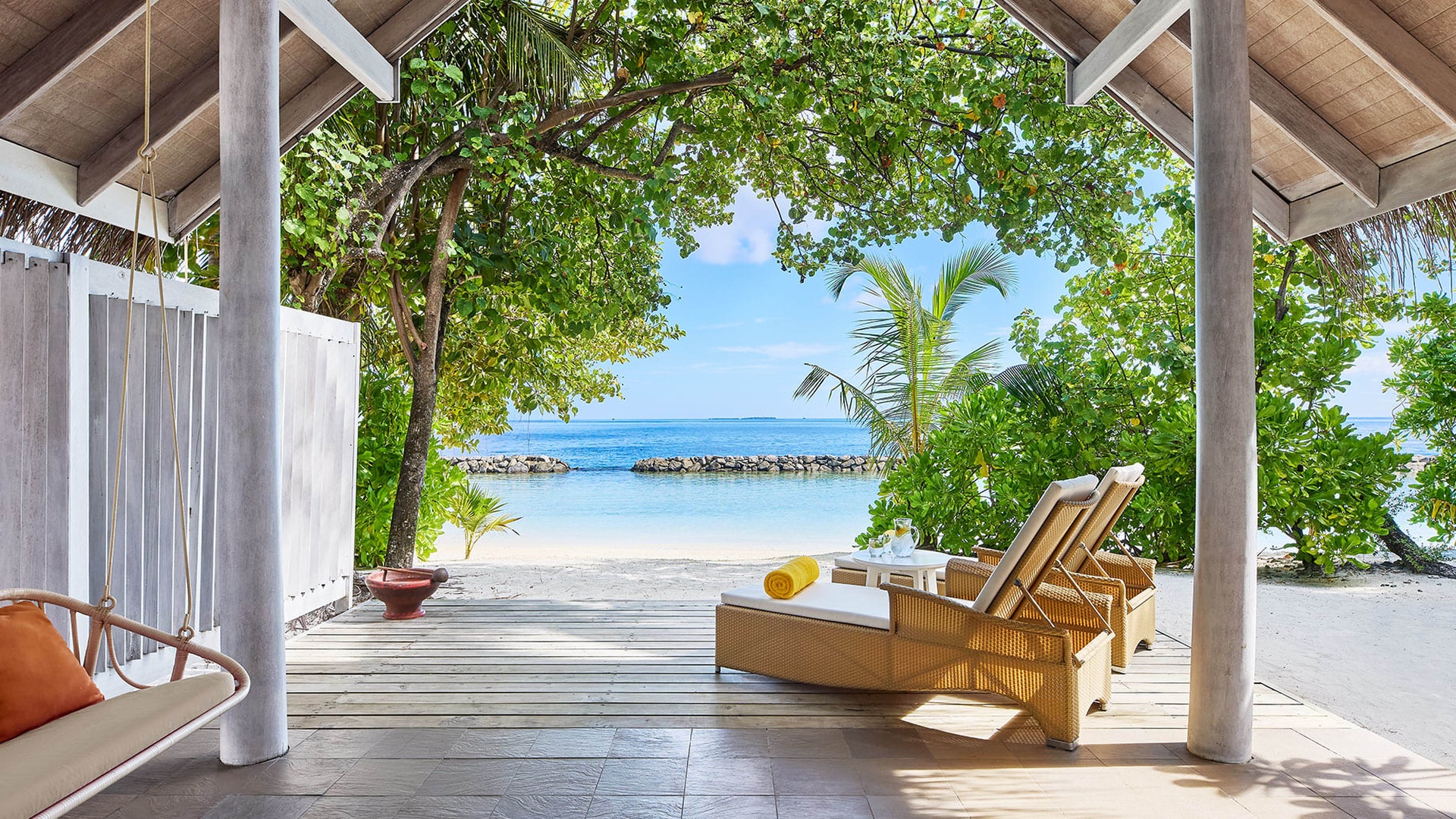 beach villa at the NH Maldives Kuda Rah Resort