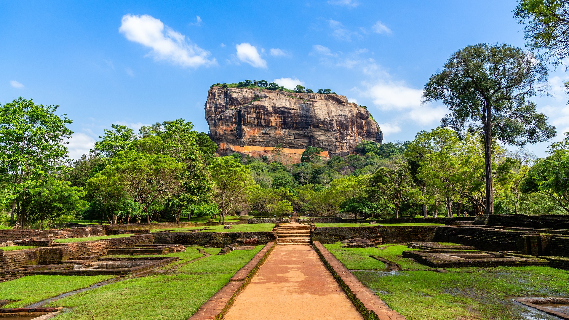 Sigiriya Rock Fortress or Lion Rock in Sri Lanka