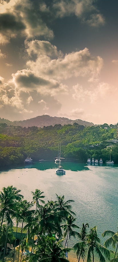 Marigot Bay of Saint Lucia