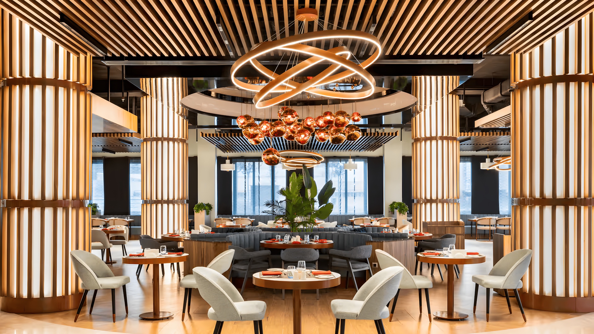 restaurant at Wyndham Bukhara hotel in Uzbekistan