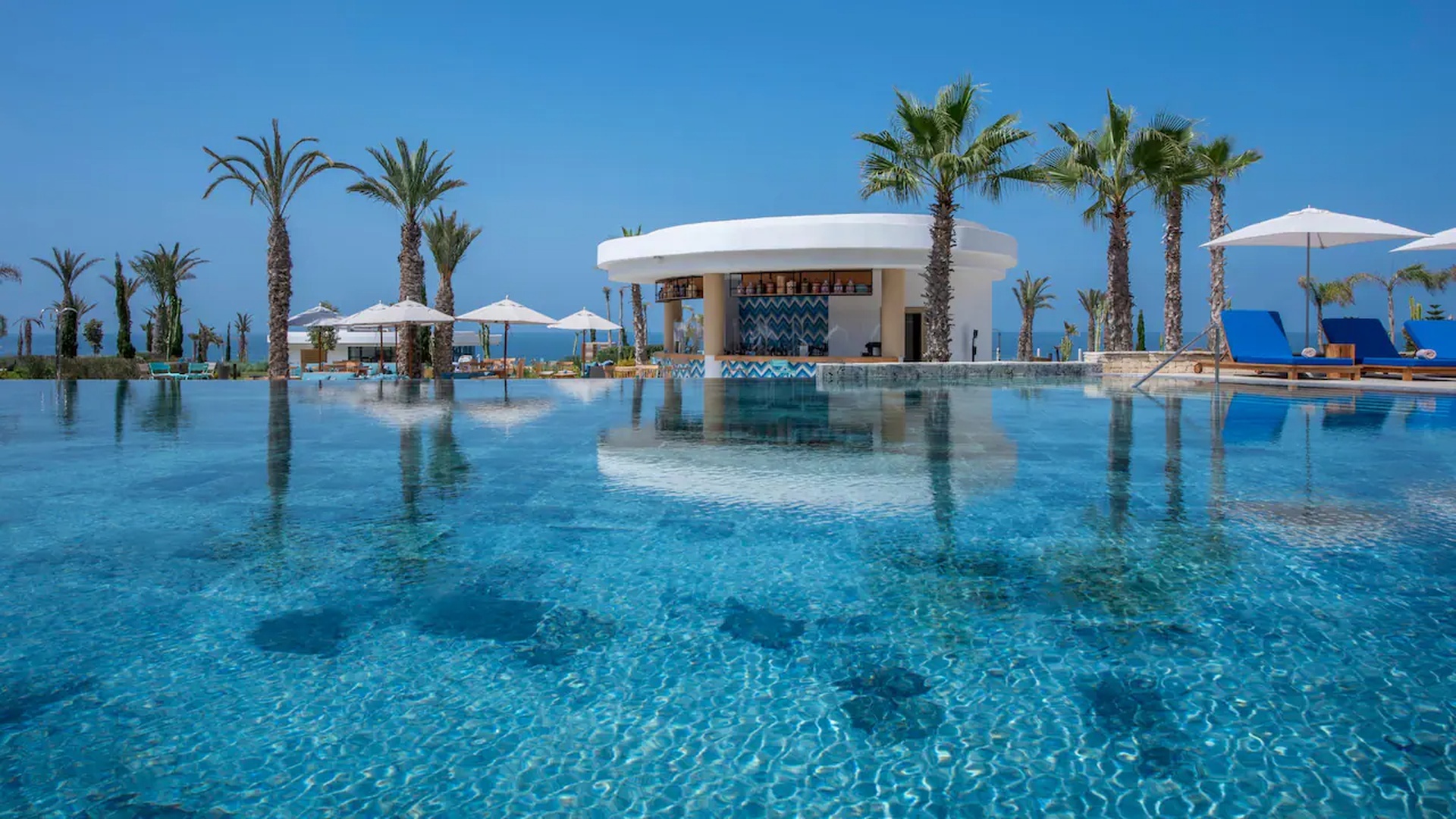 a luxury resort in Taghazout, Morocco, likely the Hyatt Regency Taghazout