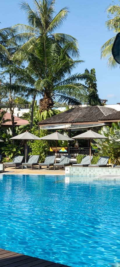 the swimming pool area at the Krabi La Playa Resort in Ao Nang,