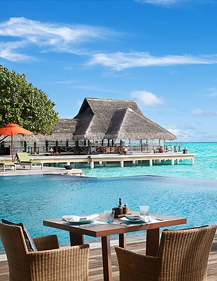 Aerial view of Taj Exotica Resort & Spa, Maldives 