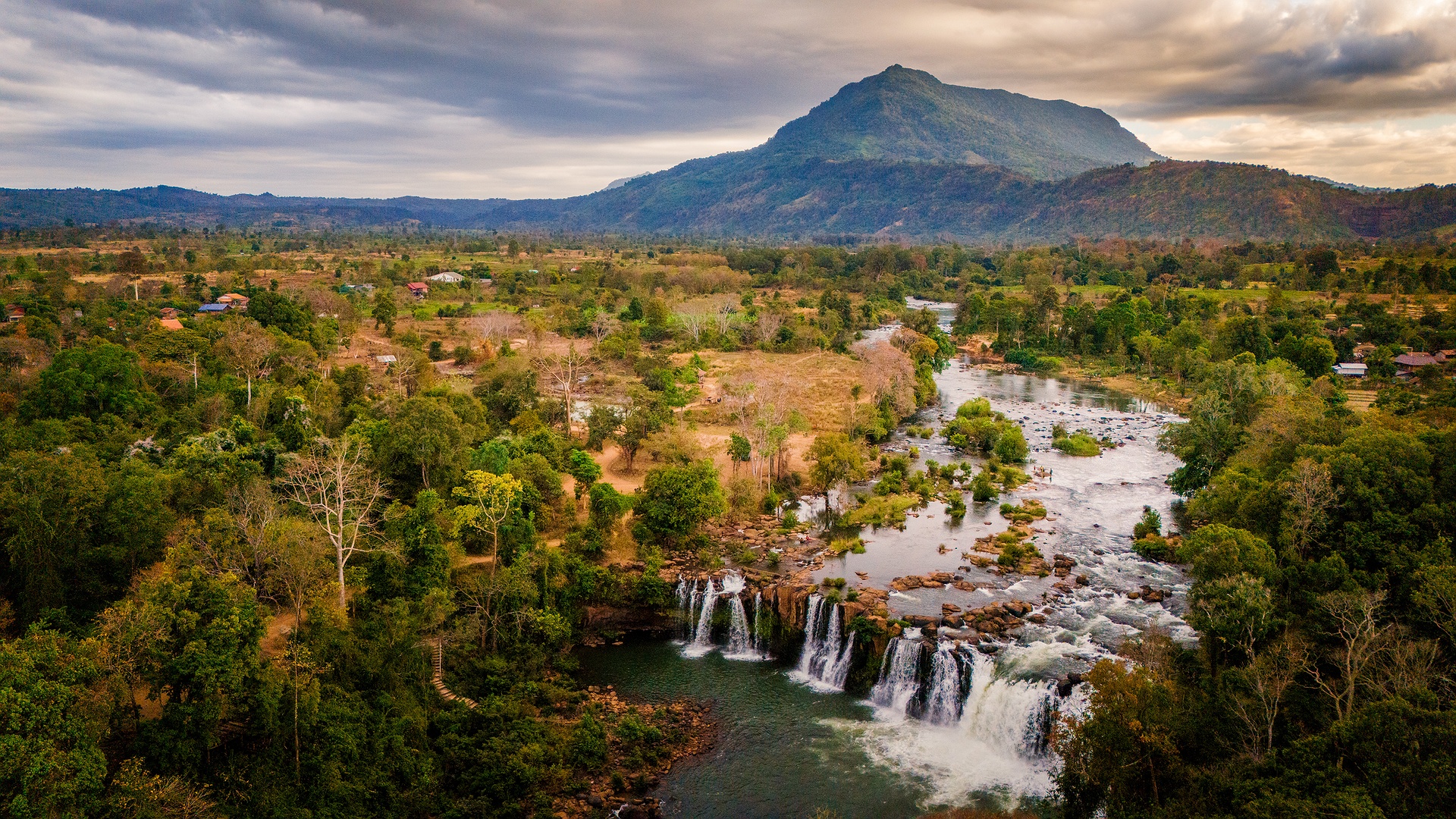 waterfall on the Bolaven Plateau in southern Laos