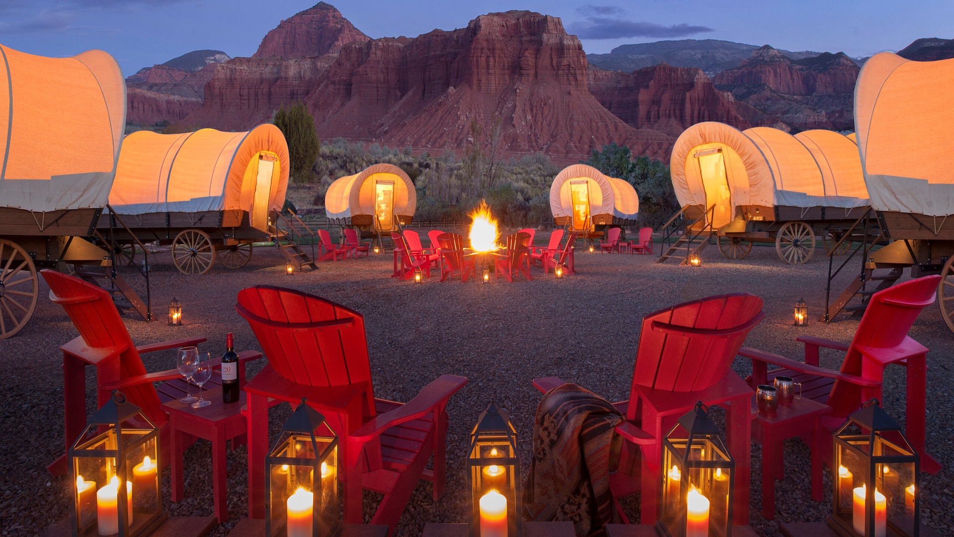 glamping setup at Capitol Reef Resort
