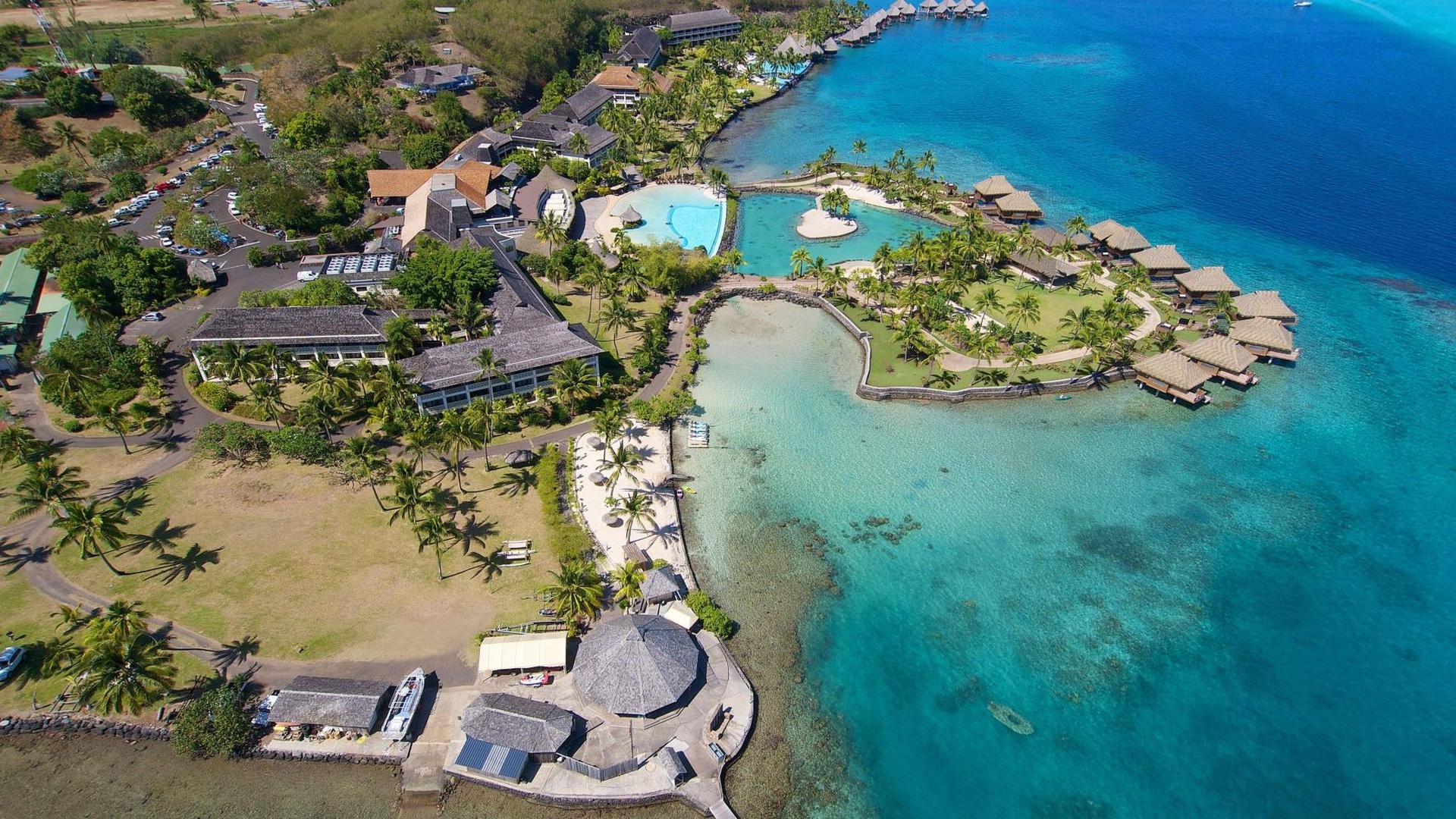 Aerial view of the InterContinental Tahiti Resort & Spa