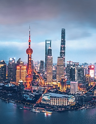 Panoramic view of Shanghai, China