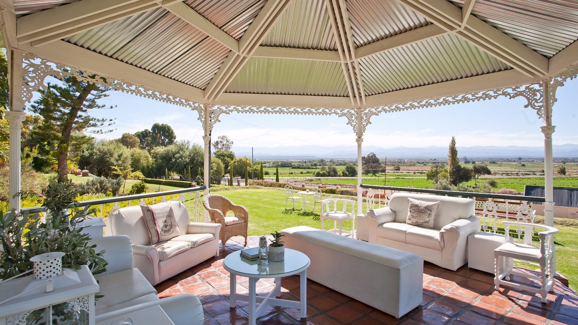 outdoor veranda or gazebo area at the La Plume Boutique Hotel & Spa