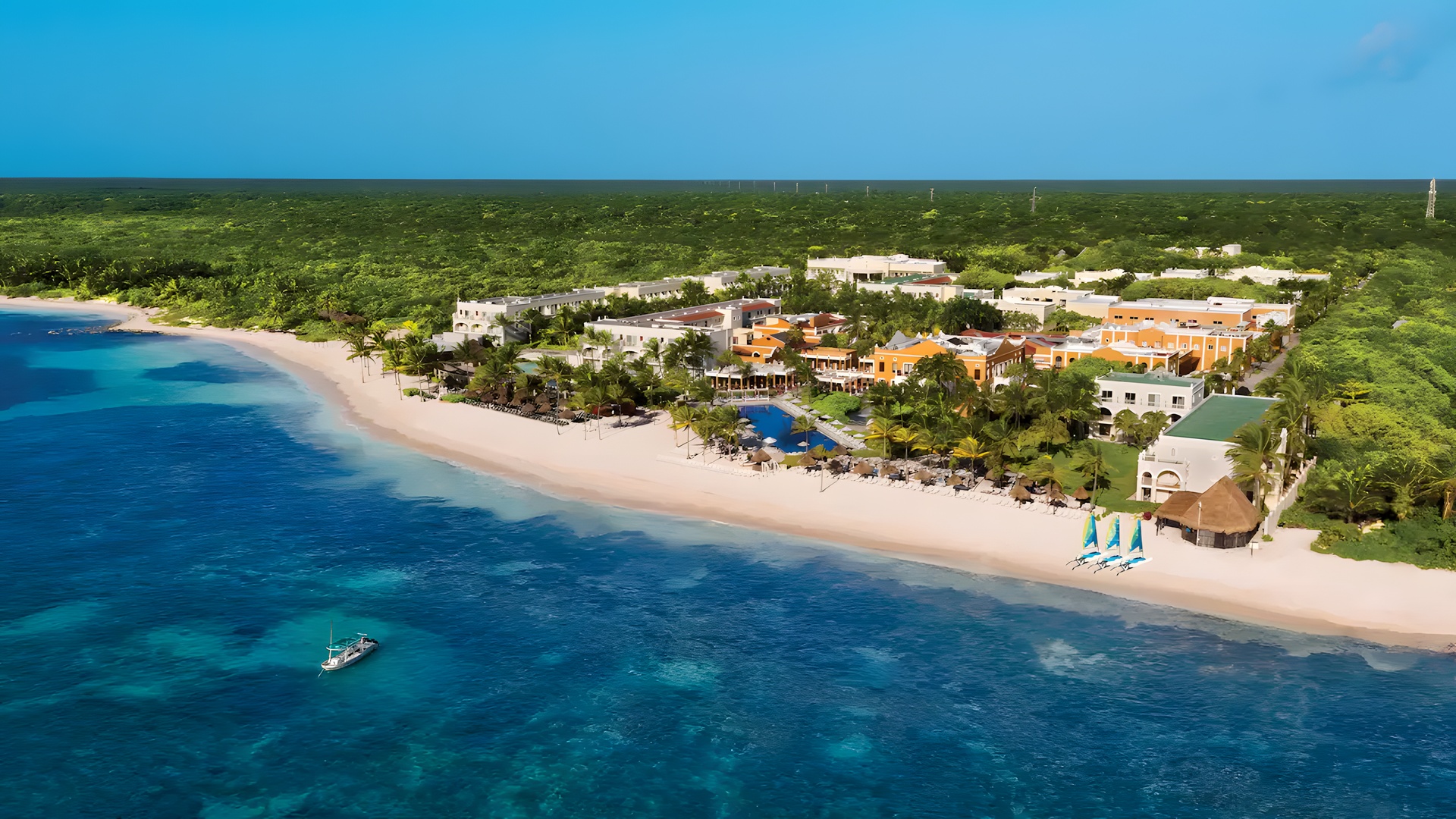Aerial view of Dreams Tulum Resort & Spa