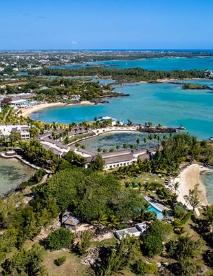 Aerial view of LUX* Grand Gaube Mauritius