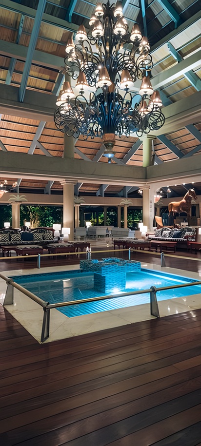 lobby at the Iberostar Selection Bávaro Suites in Punta Cana, Dominican Republic