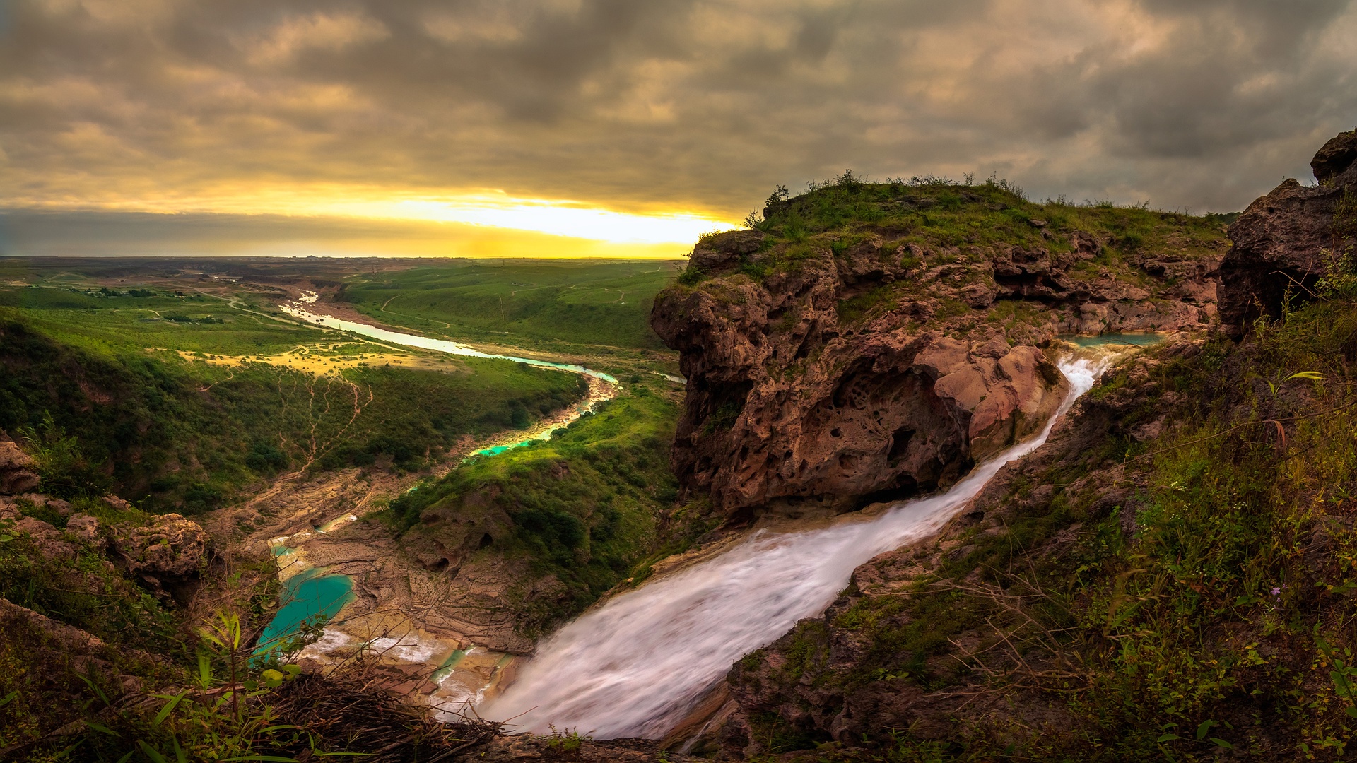 Wadi Darbat Waterfall in Salalah, Oman