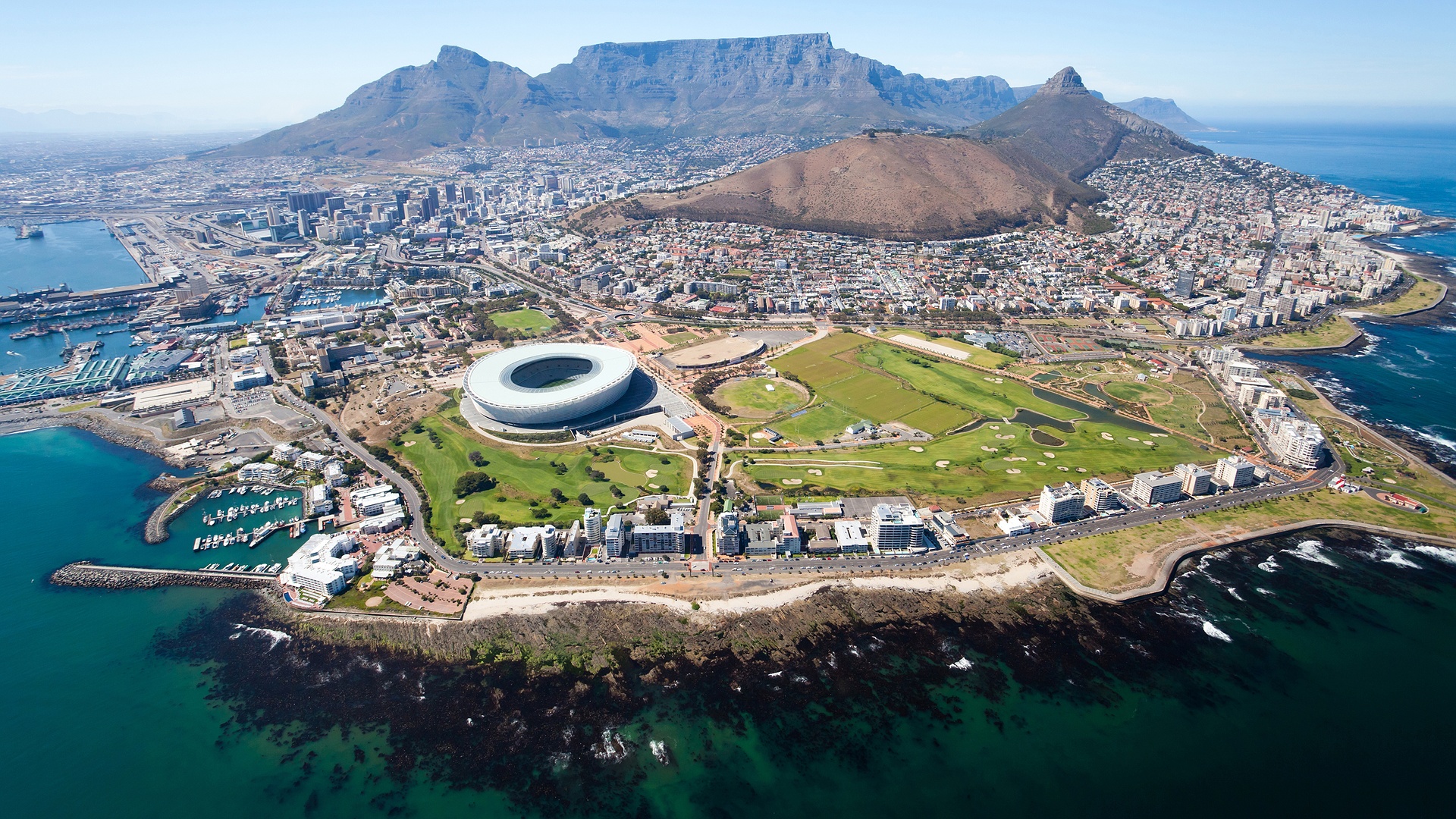 Aerial view of Cape Town, South Africa