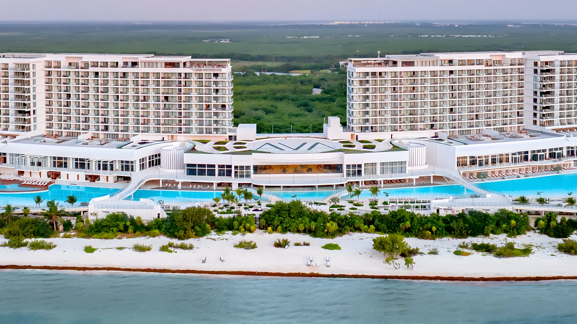 AVA Resort Cancun, Mexico aerial front view