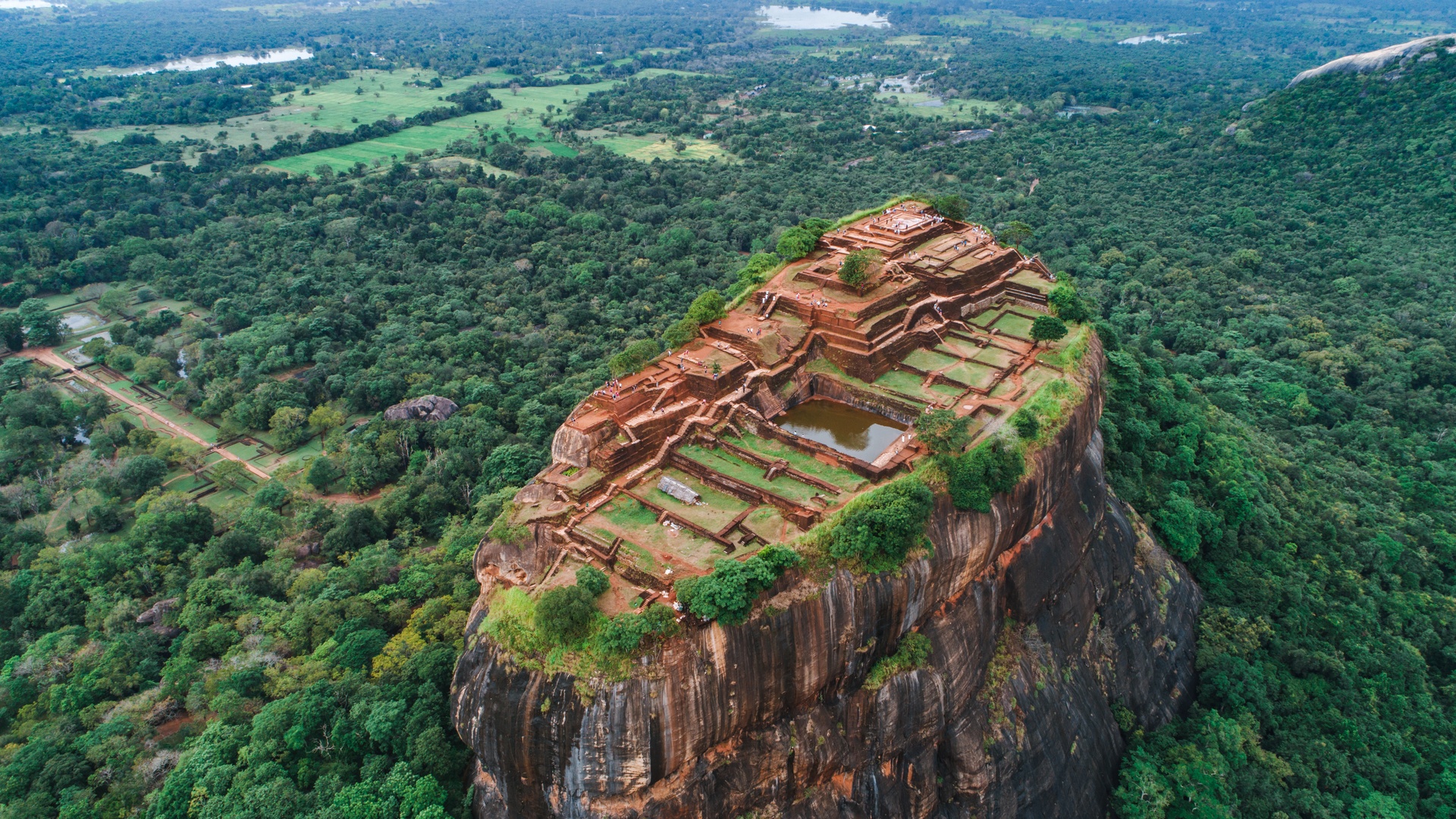 the ancient rock fortress of Sigiriya, "Lion Rock" in central Sri Lanka