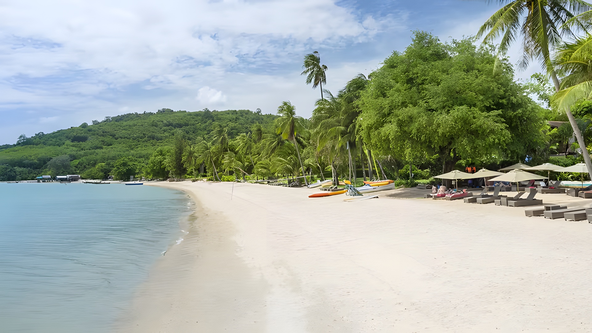 a beachfront scene at the Barceló Coconut Island resort in Phuket, Thailand