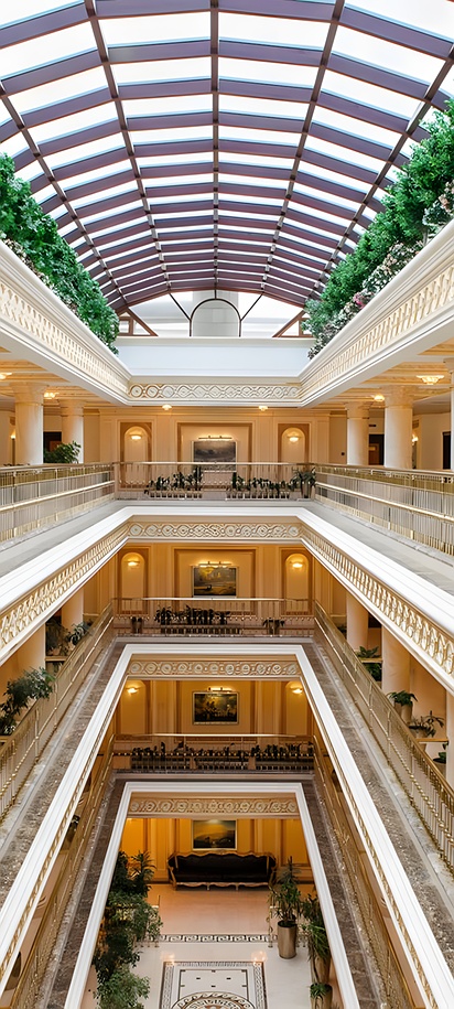 interior of the Royal Tulip Almaty hotel in Kazakhstan