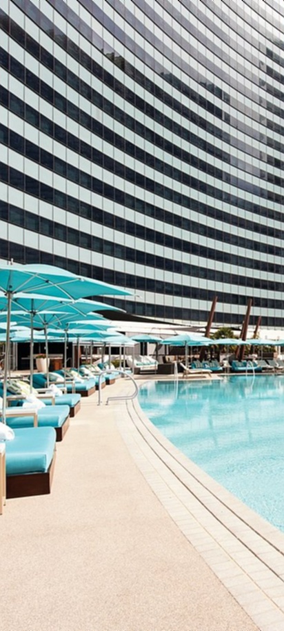 Pool area at Vdara Hotel and Spa