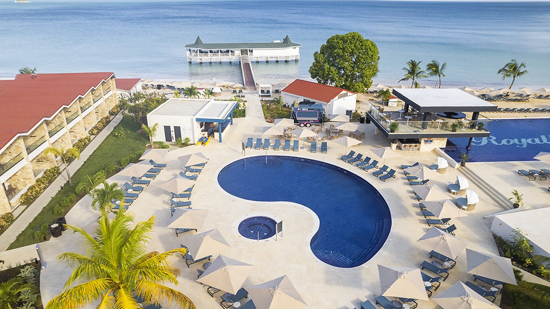 aerial pool view at Royalton CHIC Antigua