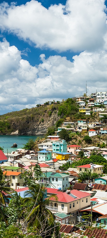 view of Soufrière in Saint Lucia