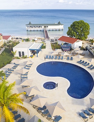 aerial view of the Royalton CHIC Antigua