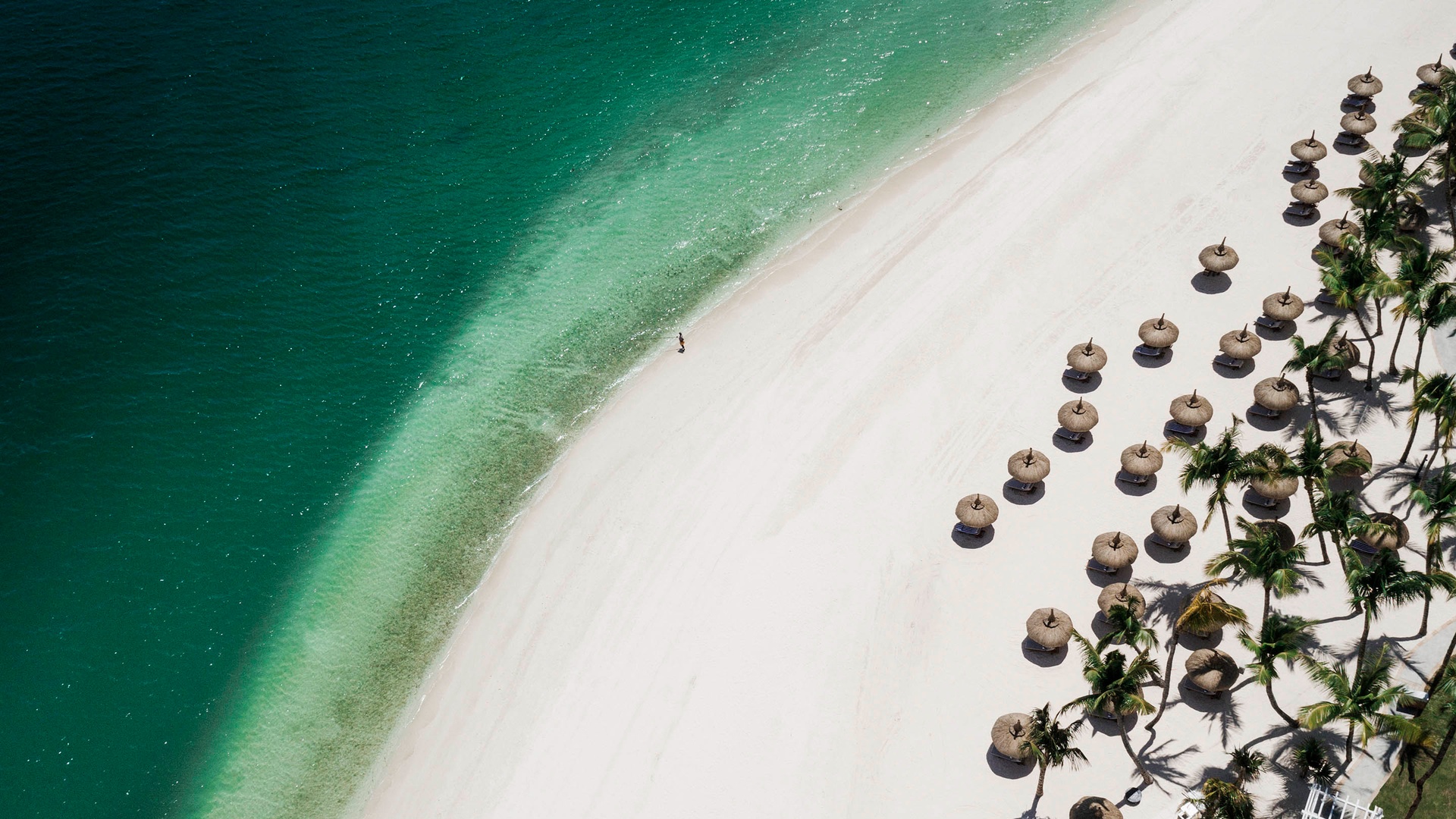 aerial view of the One&Only Le Saint Géran resort