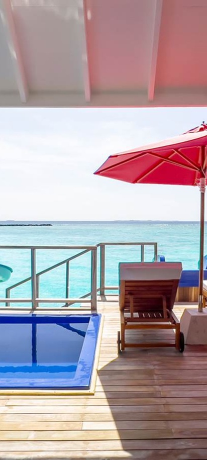 water villa with pool plus slide
