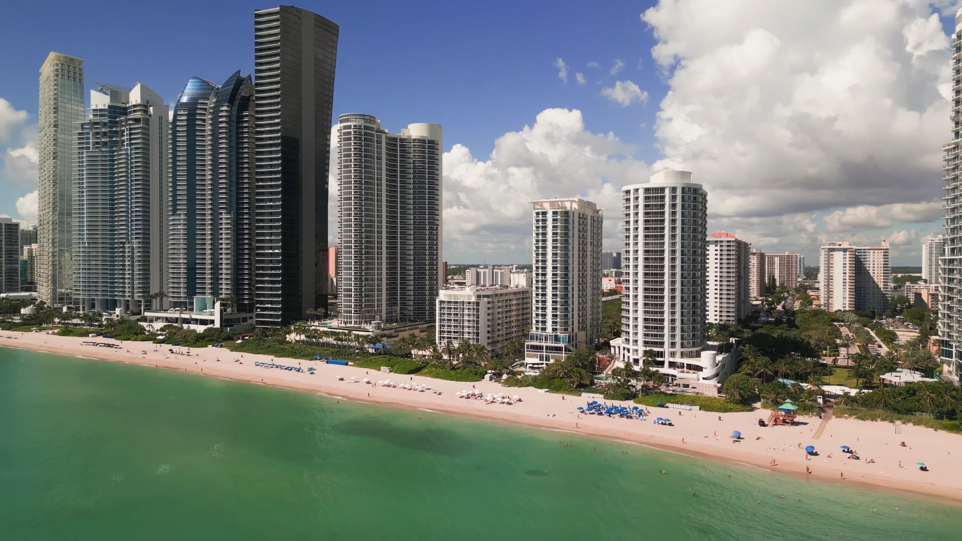 Sunny Isles beach view in Florida