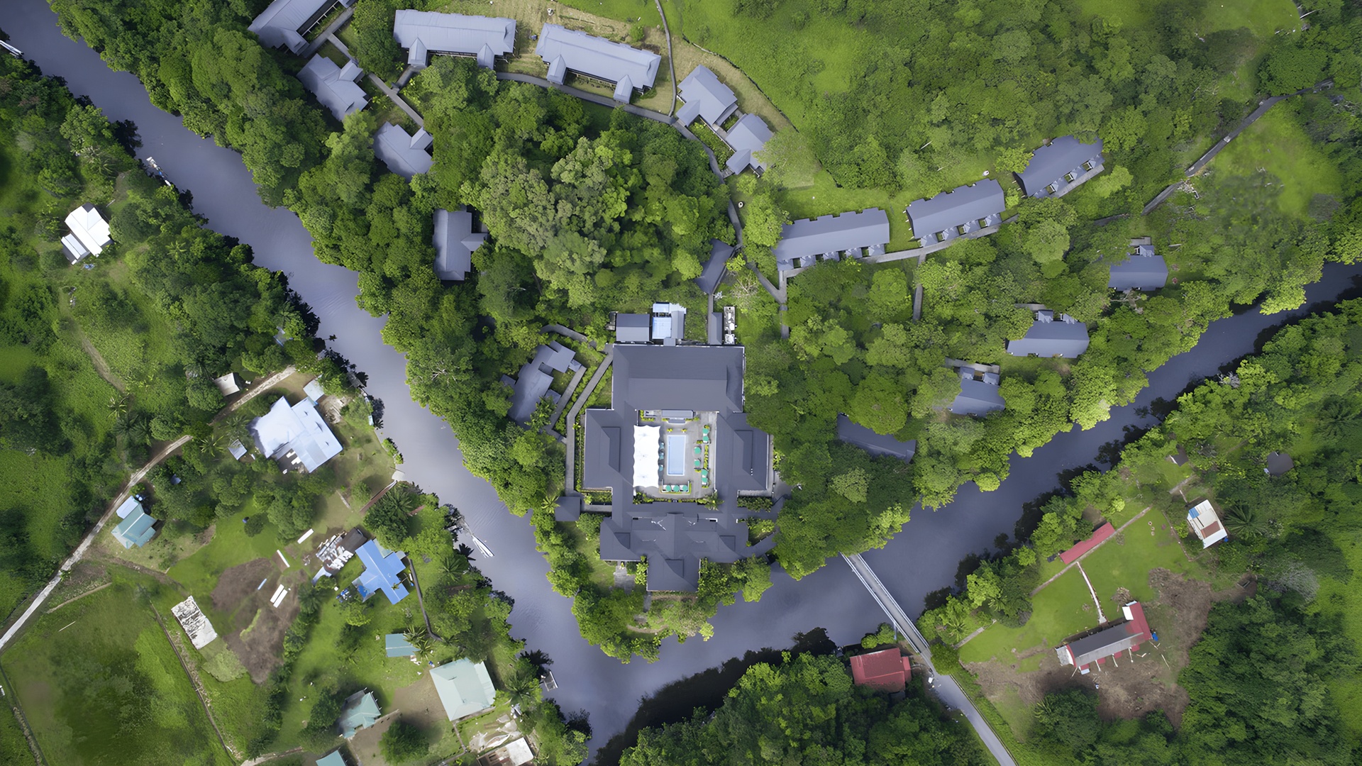 Mulu Marriott Resort & Spa in Borneo aerial view