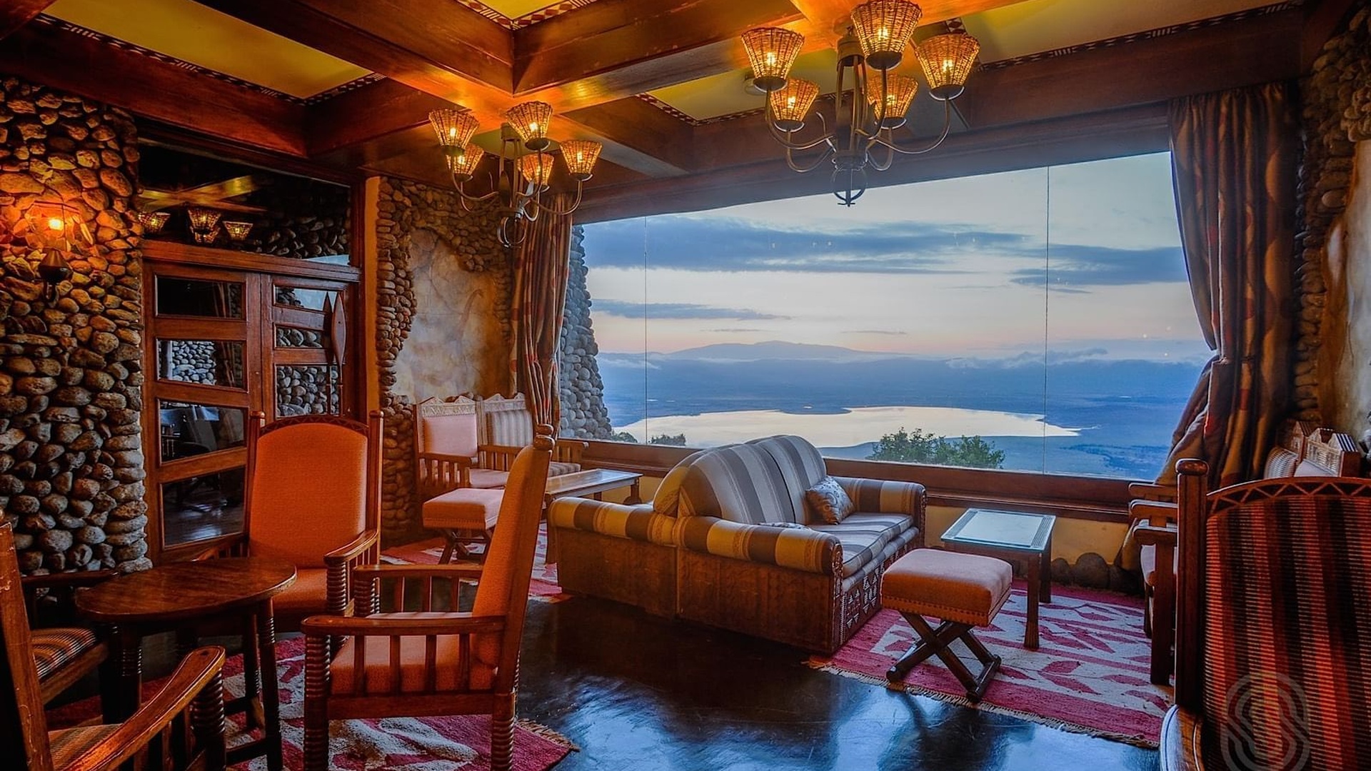 interior of the Ngorongoro Serena Safari Lodge