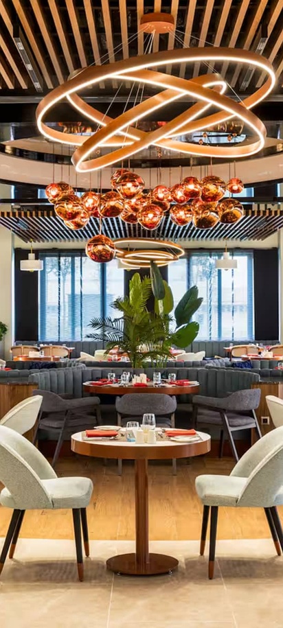 the interior of the Gusto Restaurant