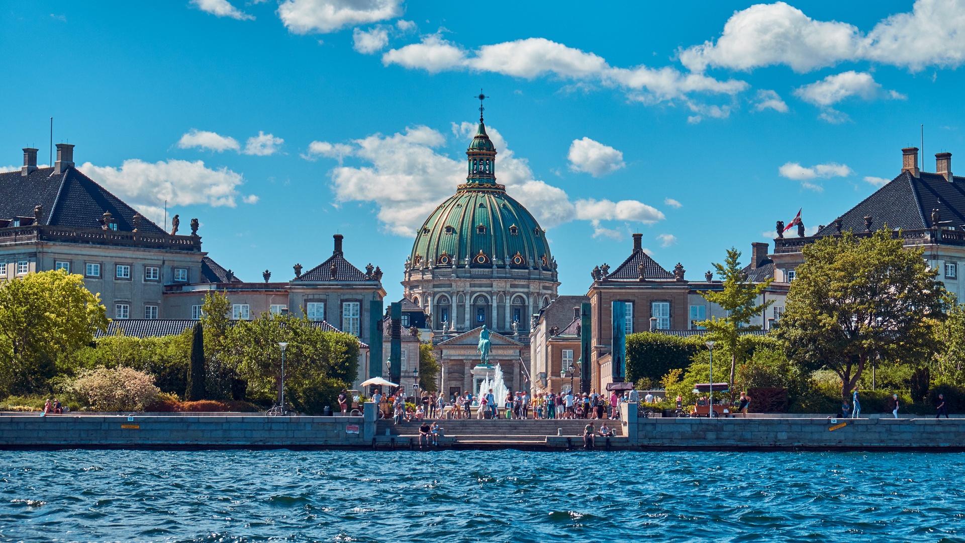 Amalienborg Palace in Copenhagen, Denmark