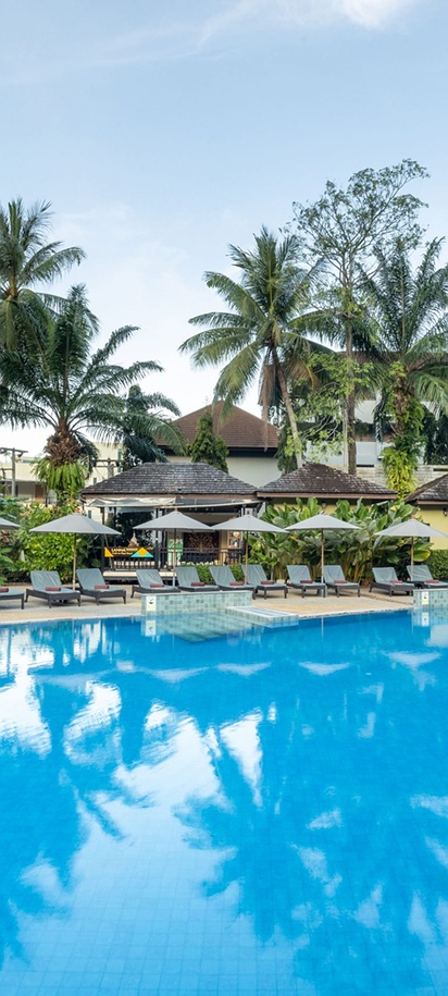 the pool area at the Krabi La Playa Resort in Ao Nang, Thailand