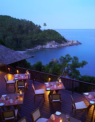 Silavadee Pool Spa Resort located on the cliffs of Koh Samui, Thailand. 