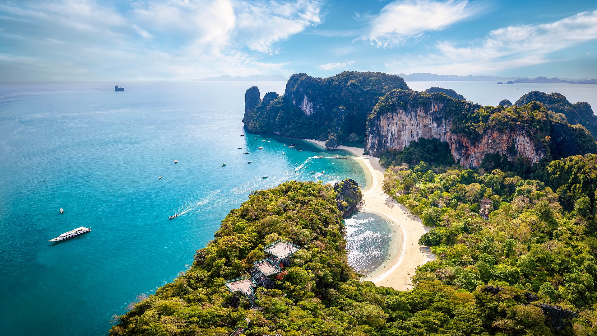 aerial view of Railay Beach