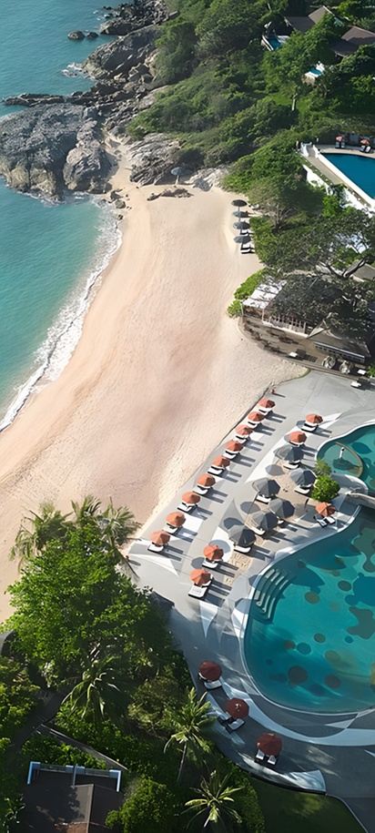 an aerial view of the Garrya Tongsai Bay Samui