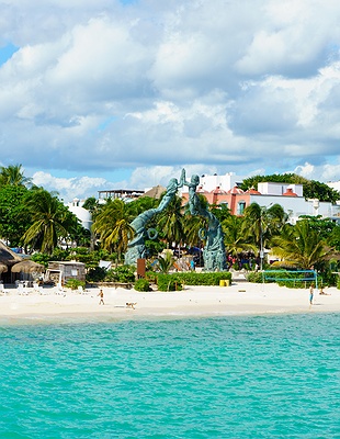 Beach scene in Playa del Carmen