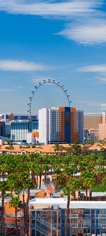 Panoramic view of the Las Vegas Strip
