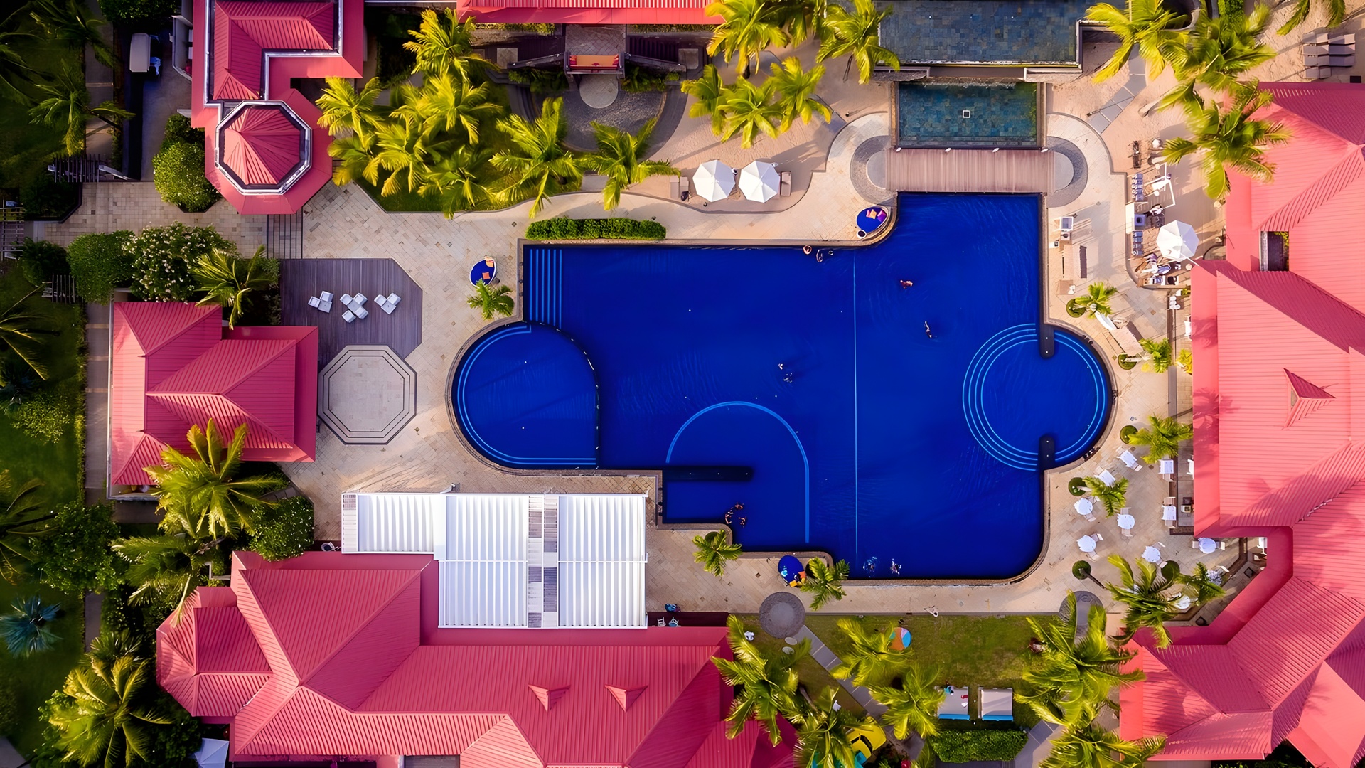 an aerial view of the Tamassa Resort located in Bel Ombre, Mauritius